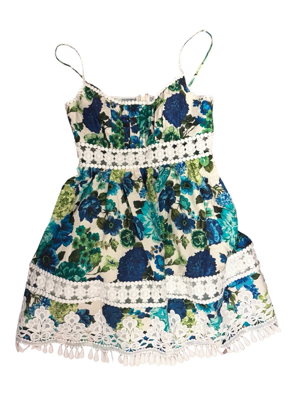 Zimmermann Stardust Mini Dress in Blue/Green Floral